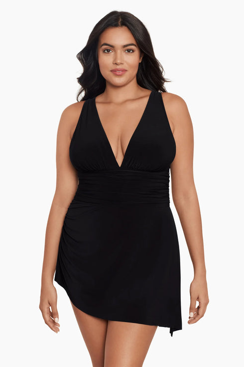 MagicSuit Solids Plus Size Celine Swim Dress
